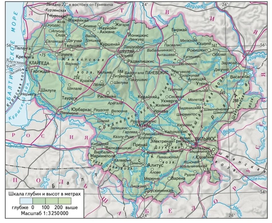 Карта литвы с городами и поселками подробная. Литва это где. Географическое положение литвы на карте. Географическая карта литвы. Географическая карта литвы.