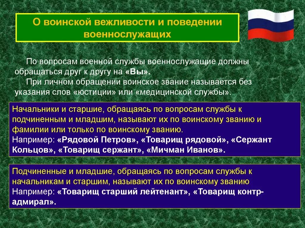 Основные военные правила