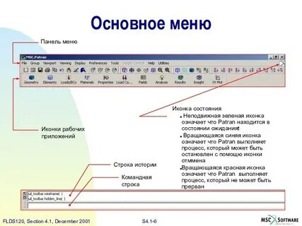 Панель меню