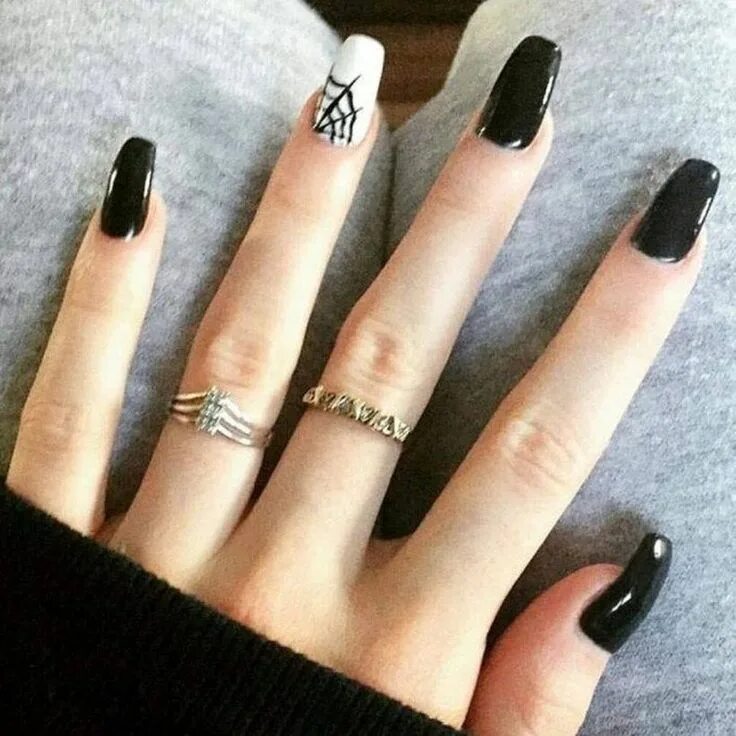 Маникюр черный крест Pin on Nails Cross nails, French manicure nails, Valentines nails