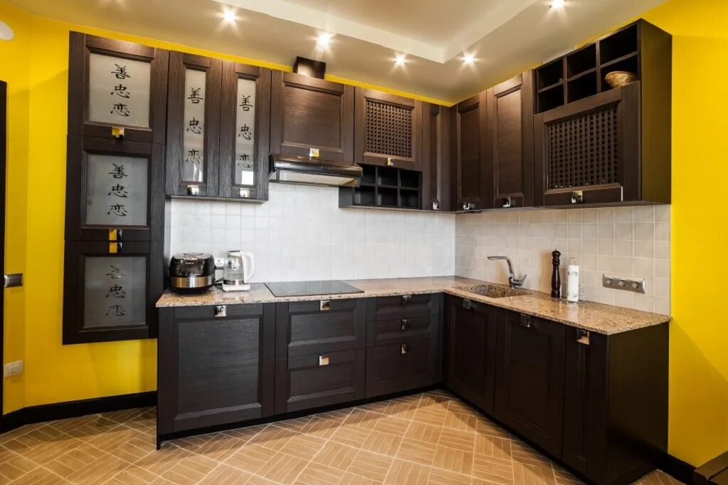 кухня прямая. кухня глетчер угловая. кухонный гарнитур в стиле модерн. кухня тотал блэк. каминная вытяжка maunfeld mzr 60 черный.