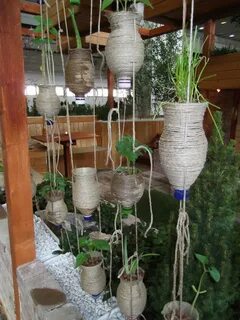 Подвесные кашпо из пластиковых бутылок своими руками