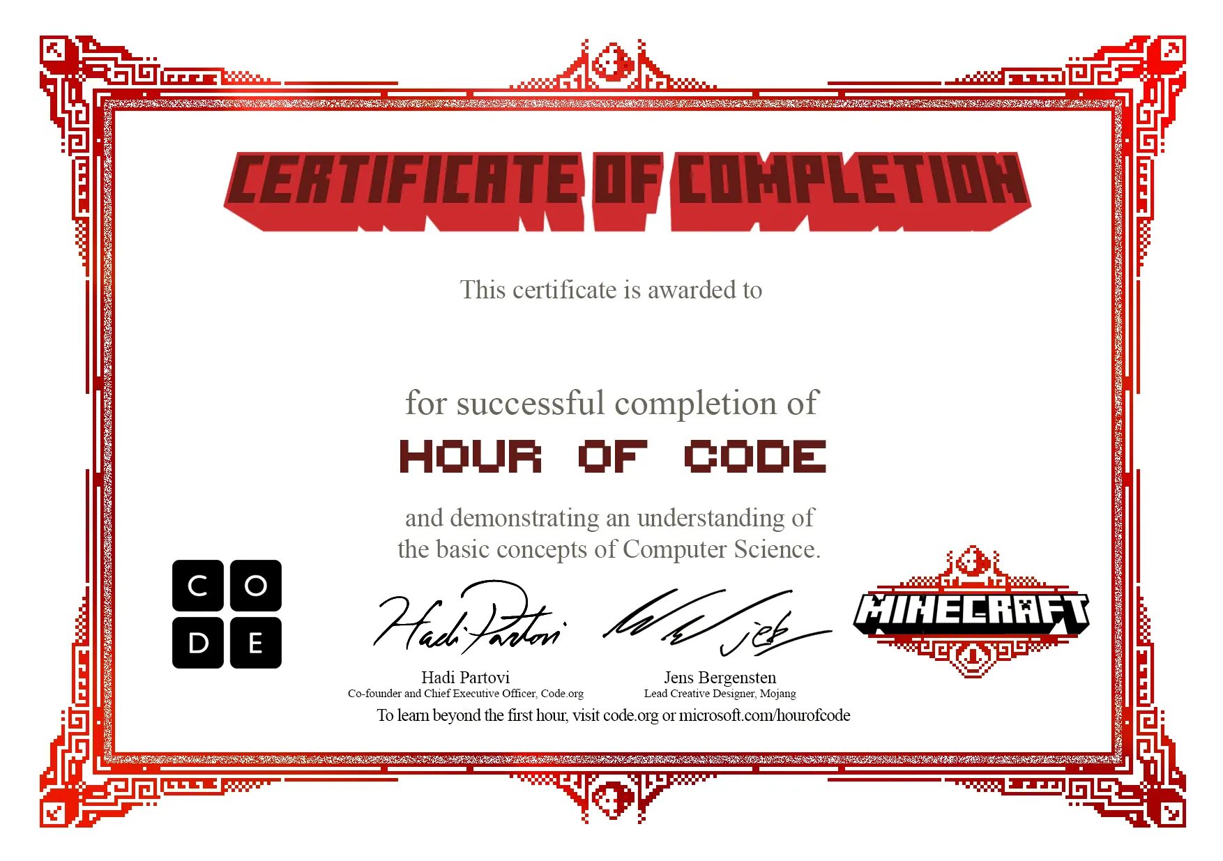 Certificating org. Minecraft сертификат. Code.org майнкрафт грамота. Подарочный сертификат майнкрафт. Certificate code.