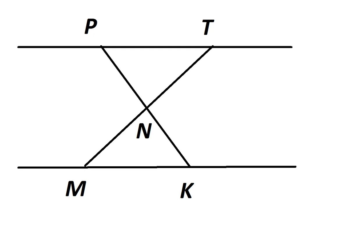 На рисунке отрезок мк параллелен стороне. Рисунок. Докажите что прямые параллельны на рисунке. Промежуток по середине рисунок. На рисунке отрезок пт параллелен.