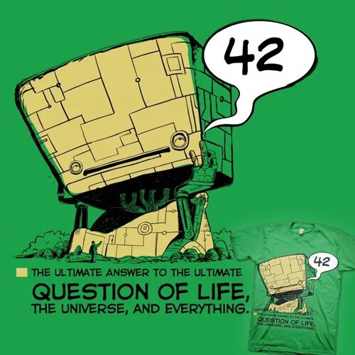 Автостопом по галактике ответ 42. 42 Ответ на главный вопрос жизни Вселенной. Ответ на главный вопрос жизни. Автостопом по галактике Великий думатель.