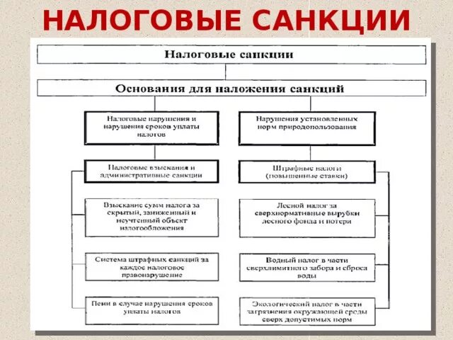 Санкции правовой нормы бывают. Виды налоговых санкций. Понятие и виды налоговых санкций.. Санкции за нарушение налогового законодательства. Налоговые санкции характеристика.