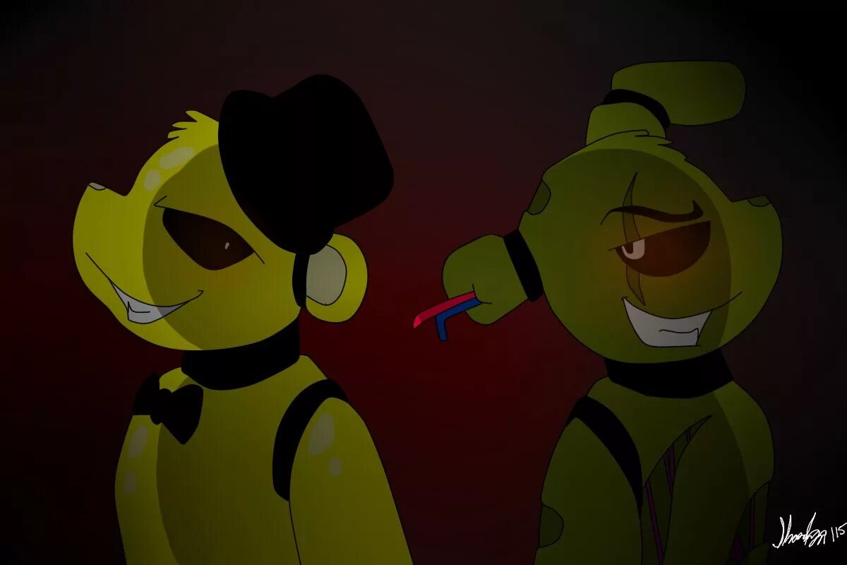 Спрингтрап и голден фредди. Спрингтрап и голден фредди. Фредди и спрингтрап. Спрингтрап и голден фредди арт. Фредди и спрингтрап.