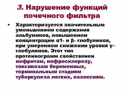 Роль фильтра в почках