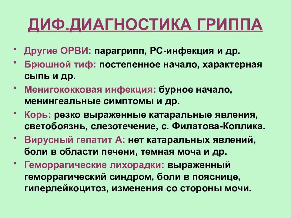 Орви задача. Дифференциальная диагностика острых респираторно-вирусных инфекций. Диагностика гриппа. Диф диагностика гриппа. Дифференциальный диагноз гриппа.