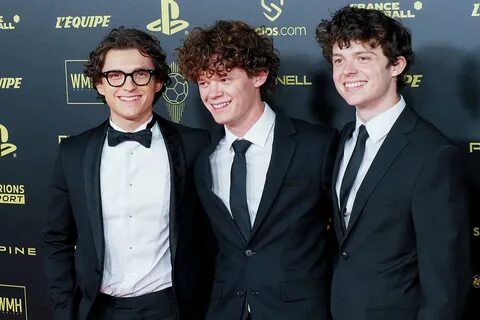 Tom Holland brings brothers Sam and Harry to the Ballon D'Or ceremony ...