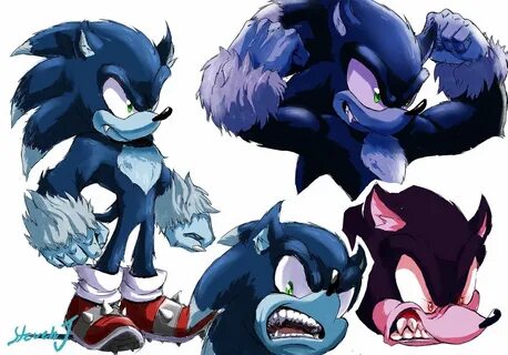 few werehog drawings while watching @marza_staff and @sonic_hedgehog '...