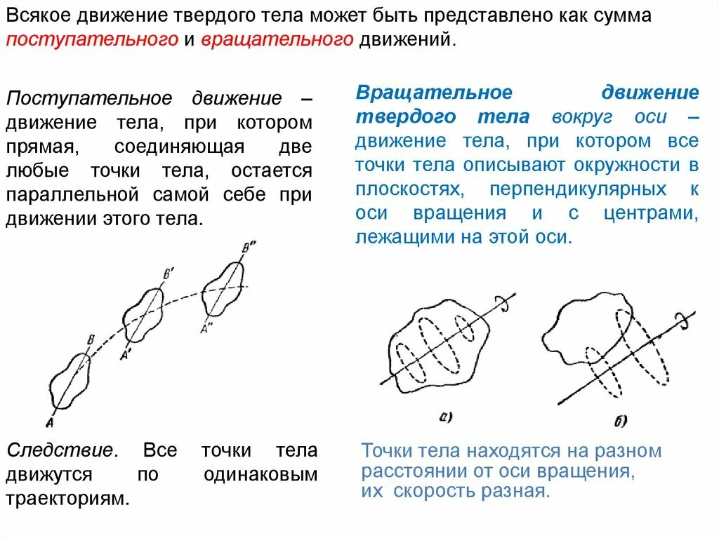 Вращательное движение описывается. Простейшие движения твердого тела (вращательное движение).. кинематика вращательного движения твердого. закон движения твердого тела при поступательном движении. поступательное движение твердого тела техническая механика.