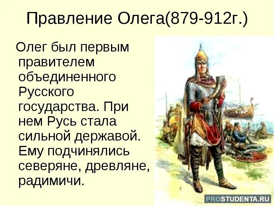 879-912 - Правление князя Вещего Олега. Рассказы про олега