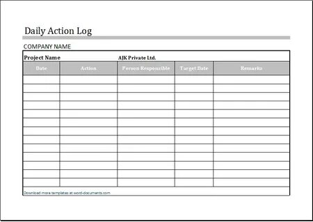 Orders log