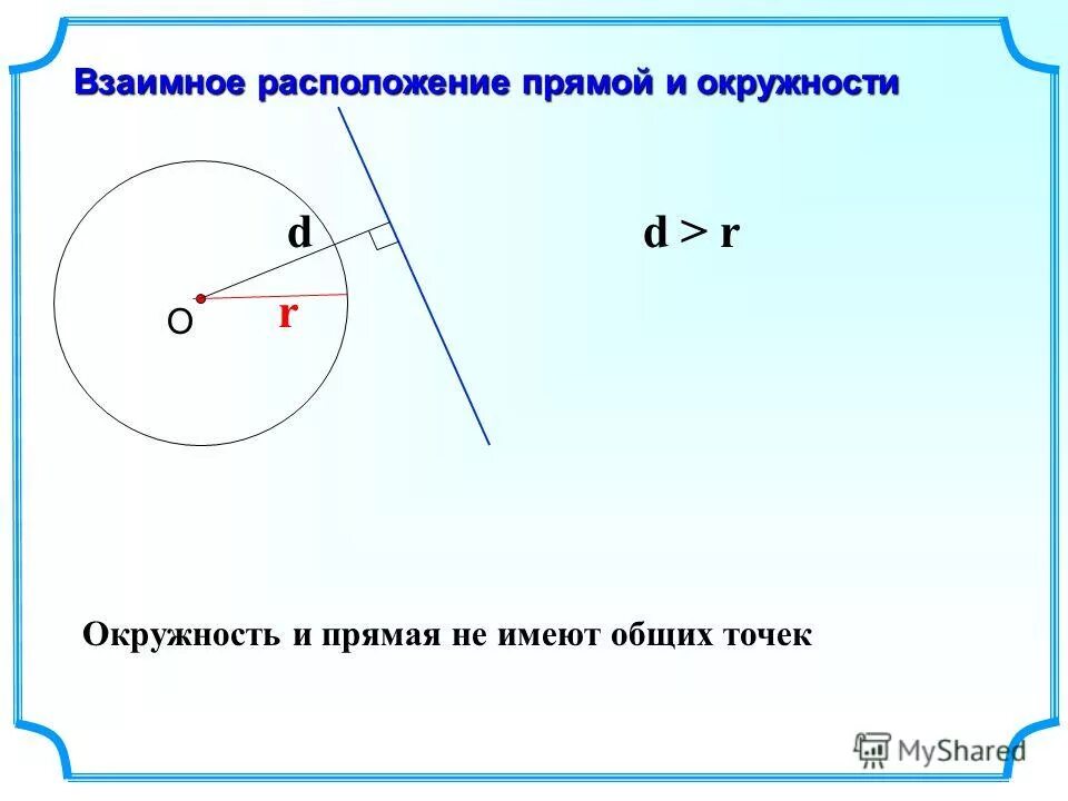 D r окружность и прямая. D r окружность и прямая. Прямая и окружность имеют две общие точки. D r окружность и прямая. 1.