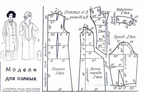 Выкройки платьев 54 56 размера