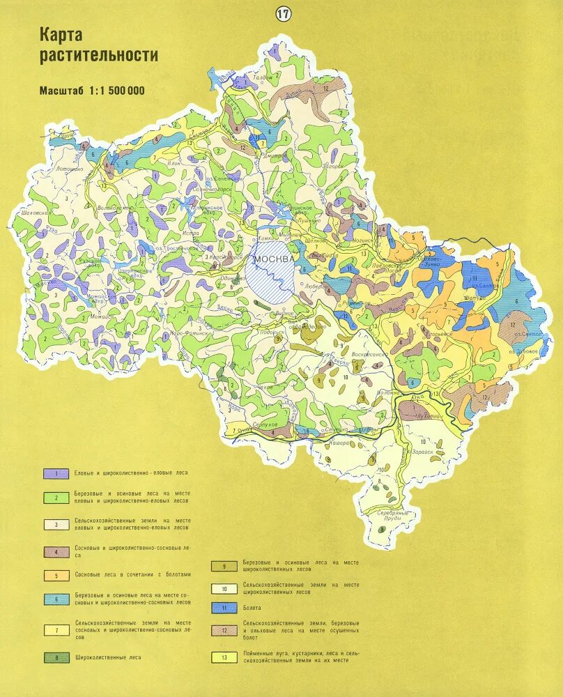 Карта растений московской области. Карта растительности Московской области. Карта лесов Подмосковья. Карта сосновых лесов Подмосковья.