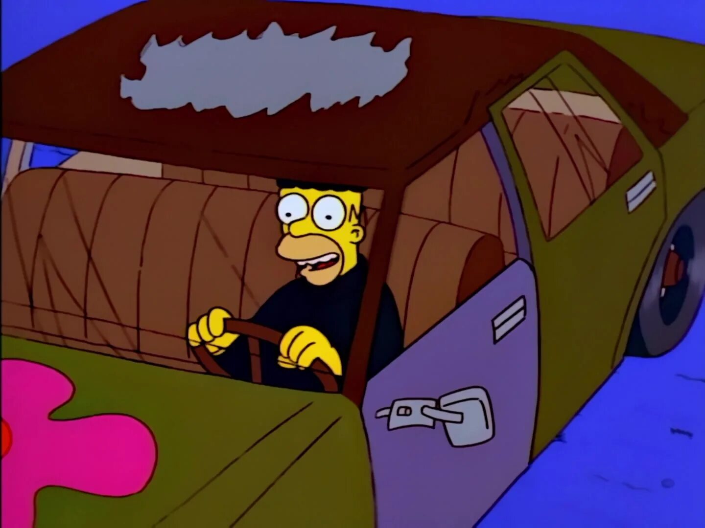 I gonna roll. Симпсоны машина. Машина из Симпсонов. Гомер в машине. Гомер симпсон в машине.