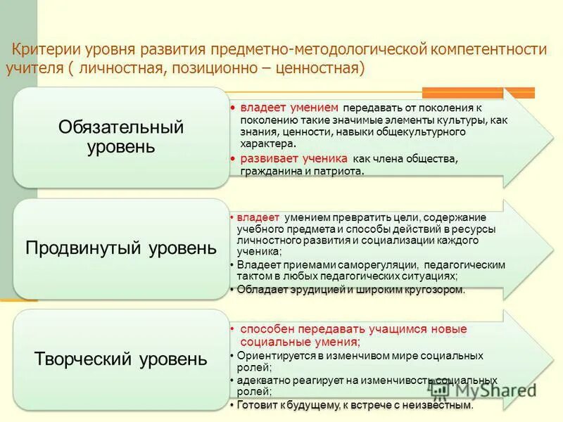 Оценка предметных и методических компетенций