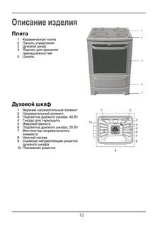 Плита мора инструкция духовка