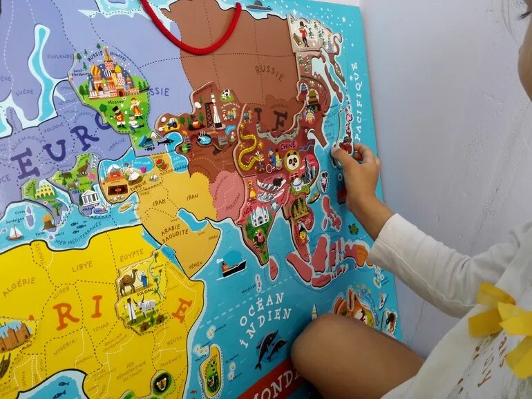 Детская географическая карта. Географическая карта для дошкольников. Как правильно показывать объекты на настенной карте