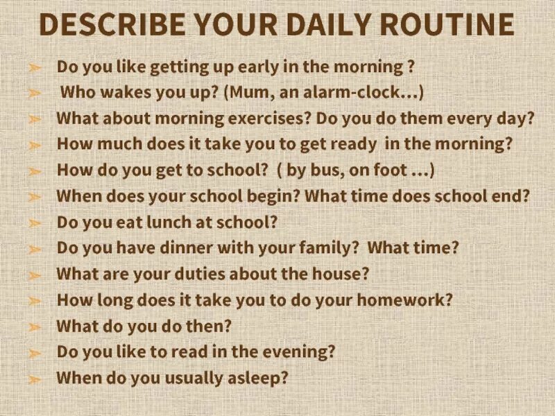 Вопросы Daily Routine. Вопросы по теме Daily Routine. My Daily Routine вопросы. Тема текста my Daily Life. You do this work well