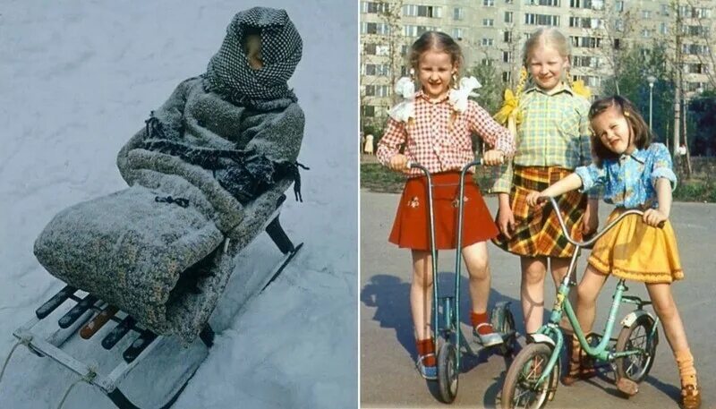 Самокаты г.Горький, 1959 г. Редкие фотографии, Винтаж детские фото, Советский со