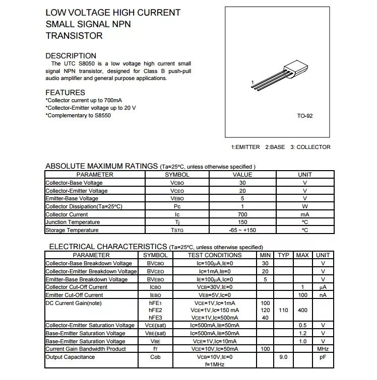 Npn s8050 transistor. S8050, транзистор npn. S8050 транзистор характеристики. 8050 транзистор характеристики. транзистор s8050 цоколевка аналог.