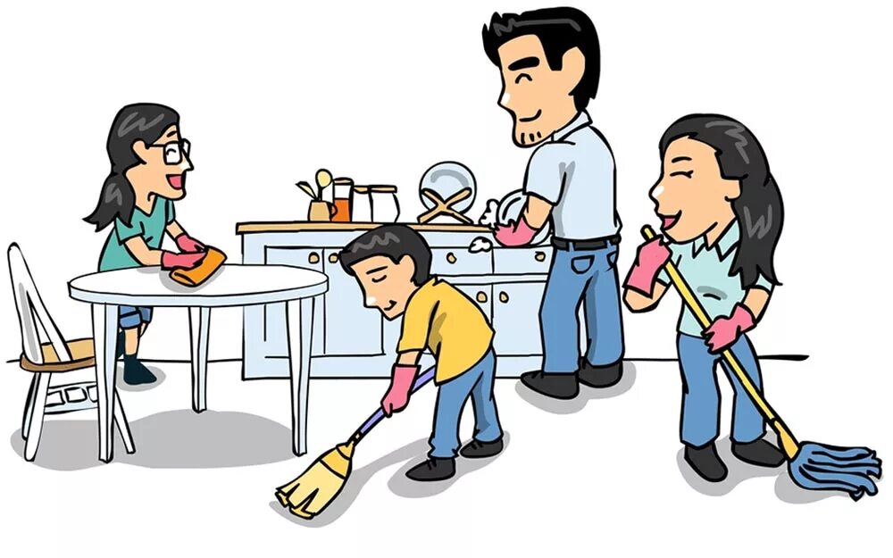 Do your mother work. Help иллюстрация. Ребенок help. Clean картинки. Housework картинки.