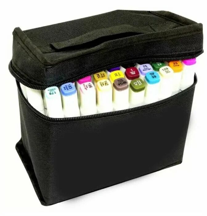 набор профессиональных двухсторонних маркеров в чехле. фломастеры в сумке большой. упаковки-витрины для маркеров. набор профессиональных двухсторонних маркеров в чехле. набор профессиональных двухсторонних маркеров в чехле.