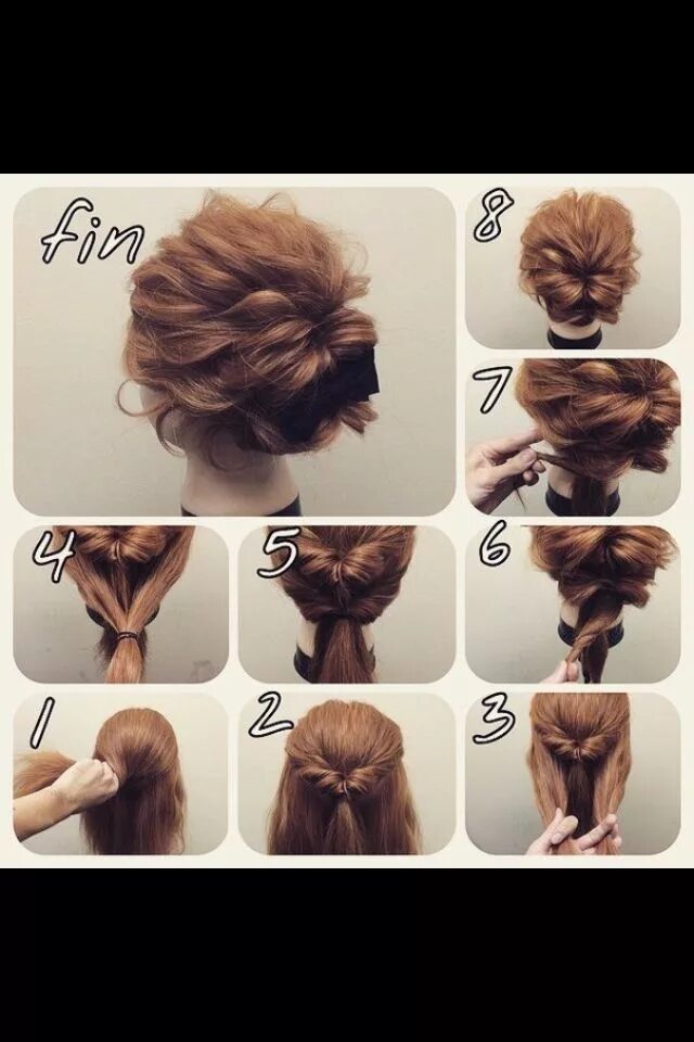 Прическу на короткие волосы поэтапно Short hair makeup, Short hair updo, Short hair bun