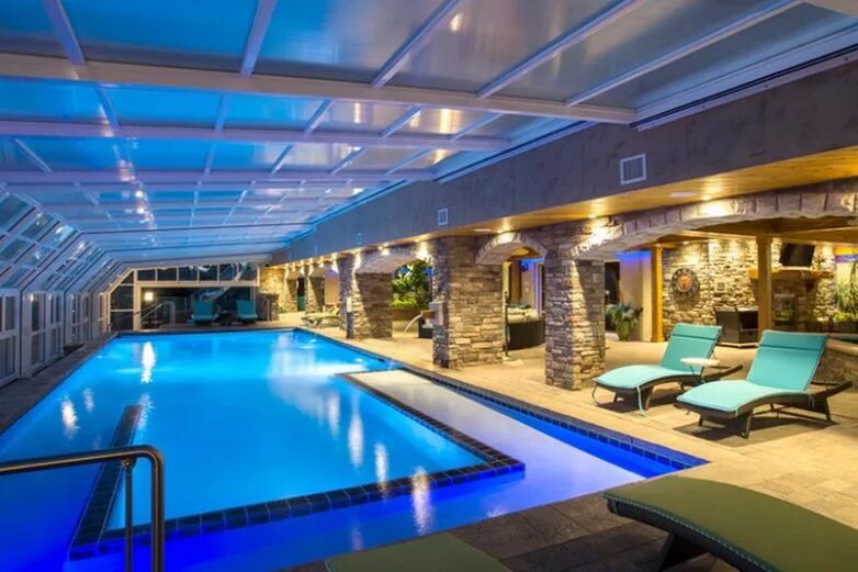 Красивый дом с террасой. Гостиная сим. Крутые фото у бассейна. Kodi-19. Feature 18.