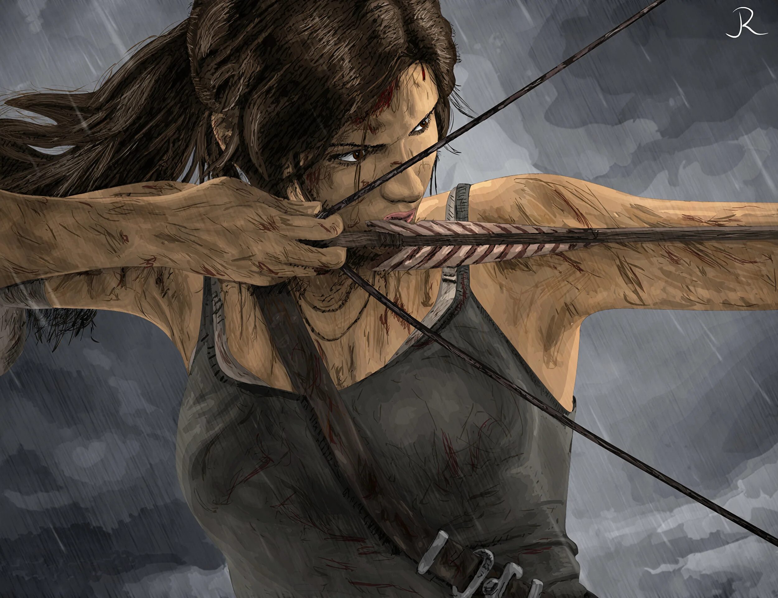 Tomb Raider 2013. Лук Лары Крофт из томб Райдер.