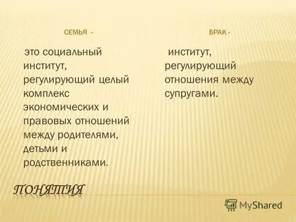 Институт регулирующий отношения между супругами