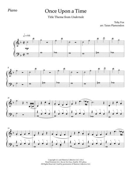 Main time main theme. Toby fox once upon a time ноты. once upon a time на пианино. once upon a time ноты для фортепиано undertale. андертейл once upon a time ноты.