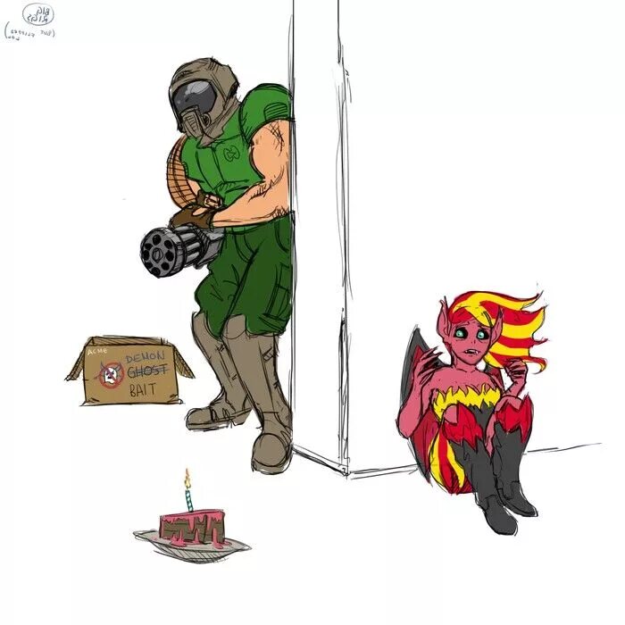 Doom фанфики. Mlp doomguy. думгай мемы.