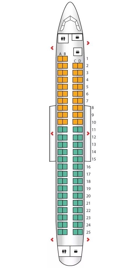 ✈ Самолет Боинг 737: нумерация мест в салоне, схема посадочных мест, лучшие мест