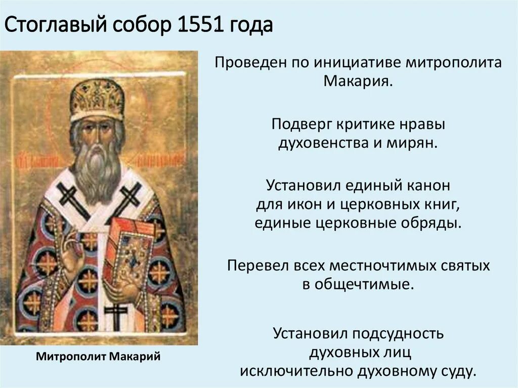 Стоглав 1551 кратко.