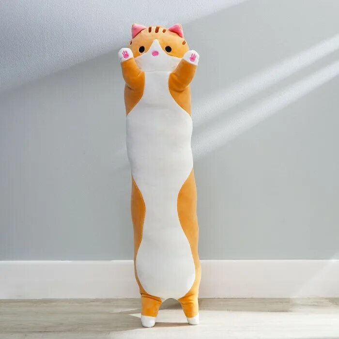Кот 70 см. Игрушка оранжевый кот большой. продаются в детском мягкая игрушка сосиска.