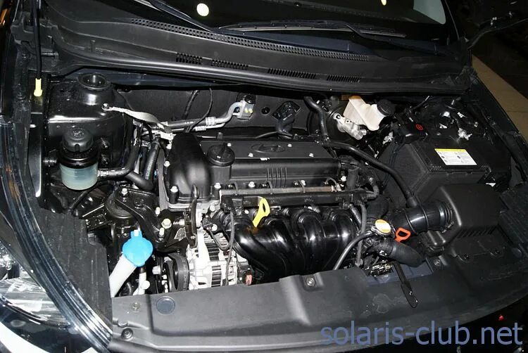Номер двигателя хендай солярис. Hyundai Solaris 1 под капотом. Солярис 1.6 под капотом. Hyundai Solaris 2014 под капотом. Под капотом Хендай Солярис 1.4.