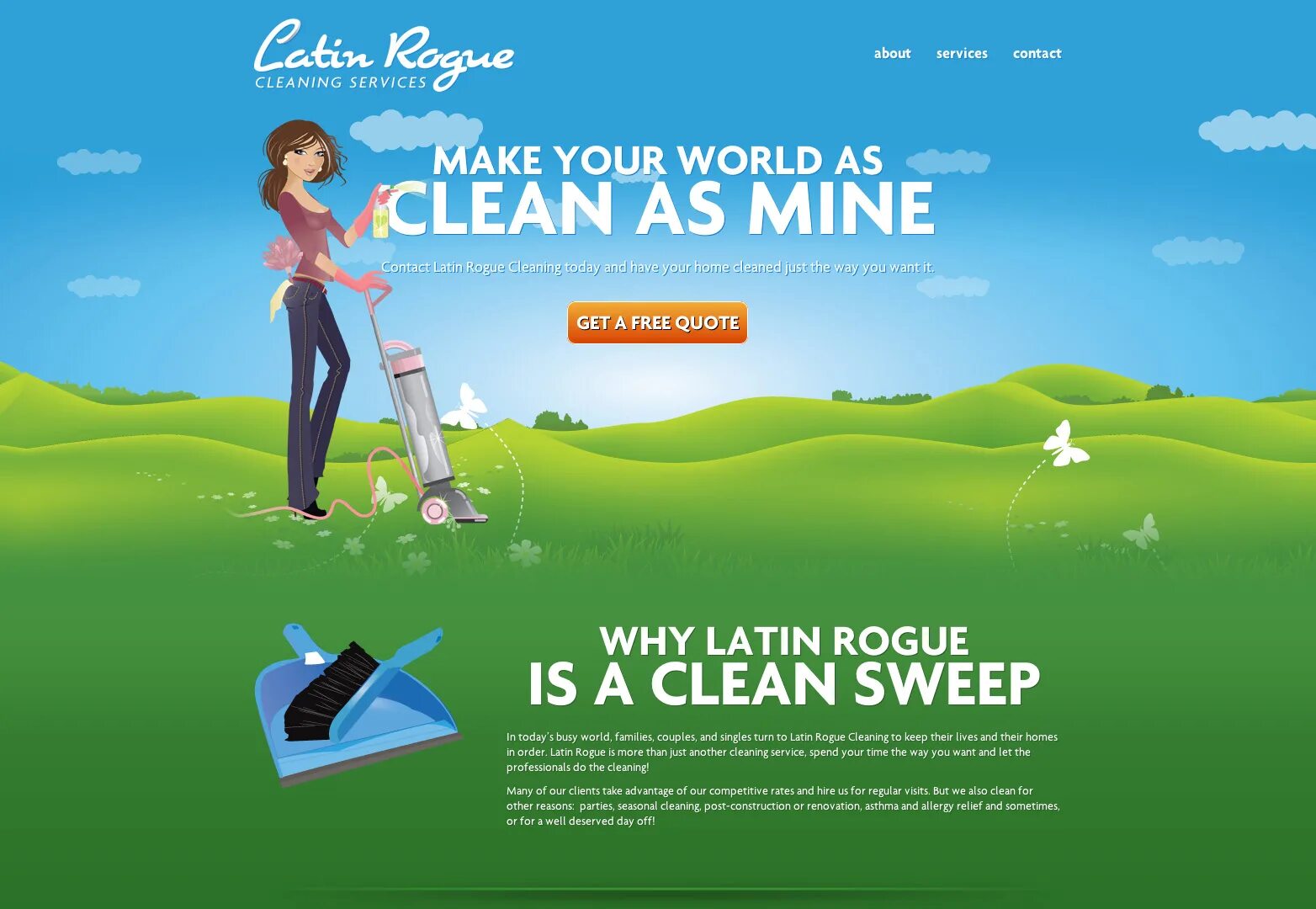 Cleaning service web Design. World Cleaning Day!. Цитаты из приложения clean Day. Clean web Design.