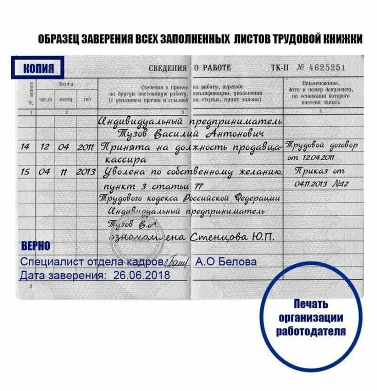 Что значит оформление по тк