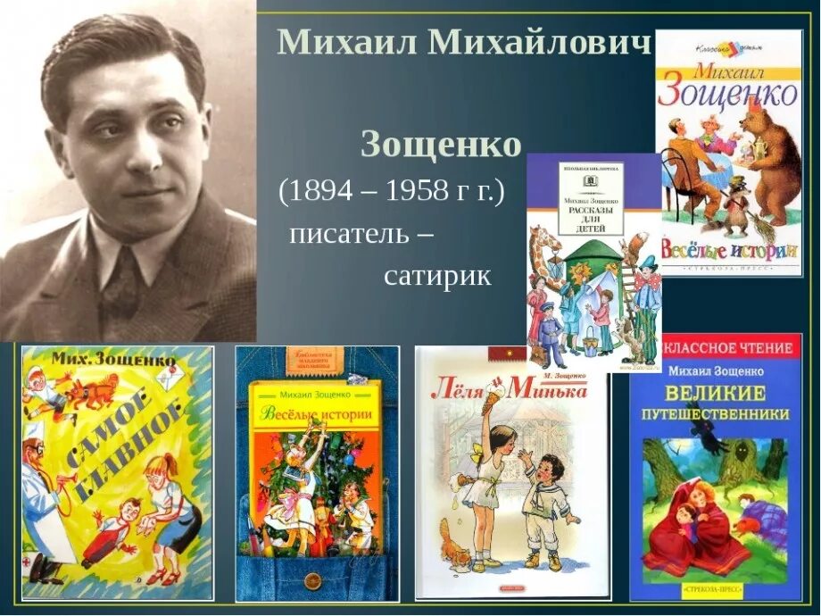 Произведений в одно которые стали. Портрет Зощенко Михаила Михайловича.