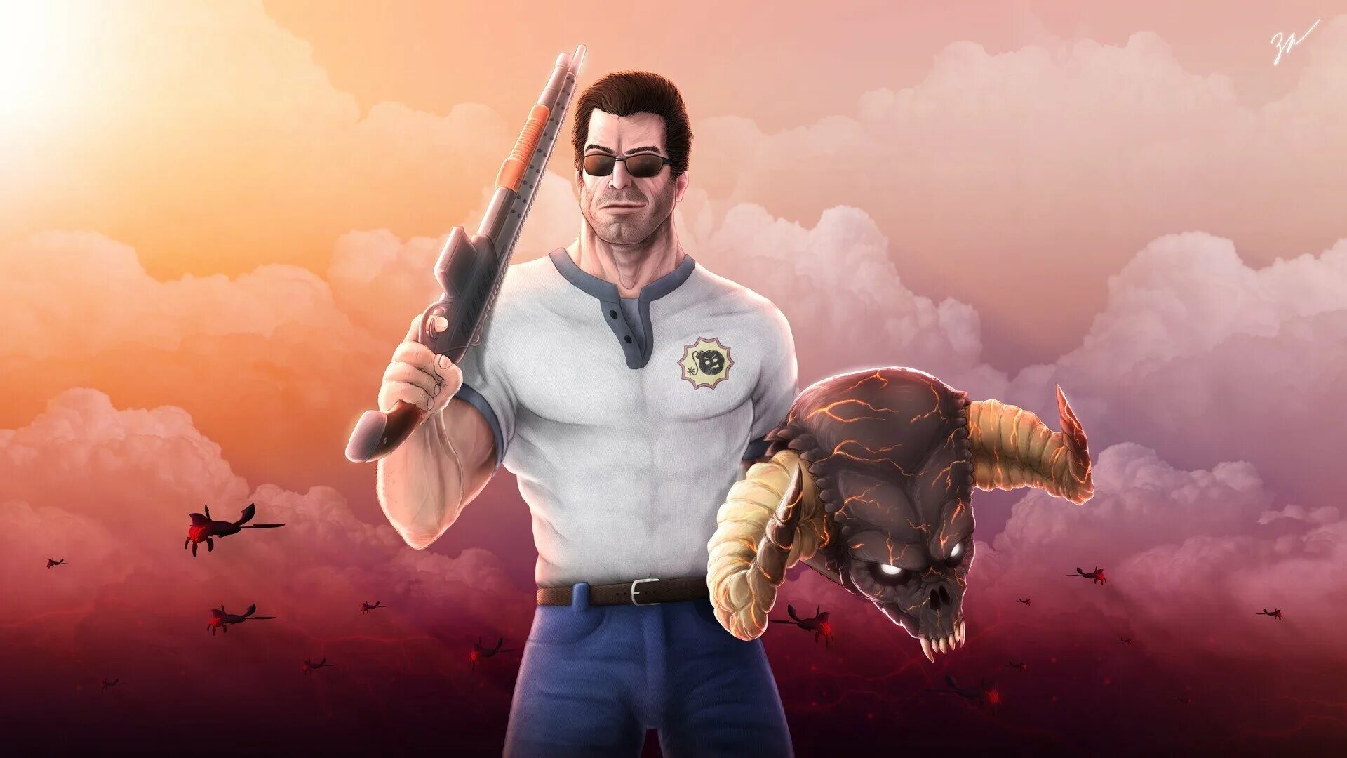 2 сем чко удачл вый. Сэм Стоун serious Sam. Serious Sam 4. Serious Sam 4 арт. Serious Sam арт.