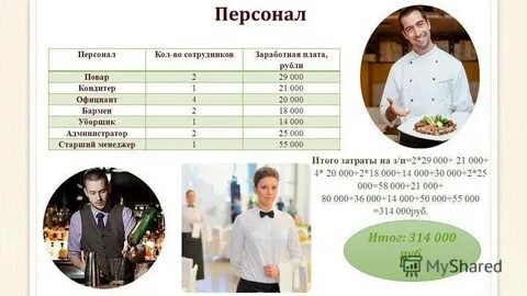 Сколько получает повар в месяц