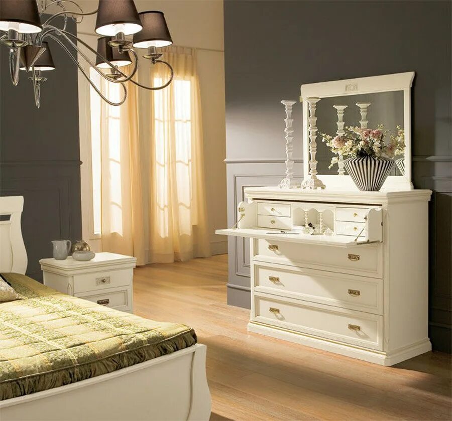Комод для спальни белый Imperia. Купить мебель из Италии в Москве. DECO MOLLIS.