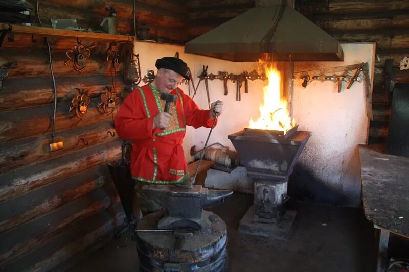 Blacksmith of Guedelon Medieval Workshop Style