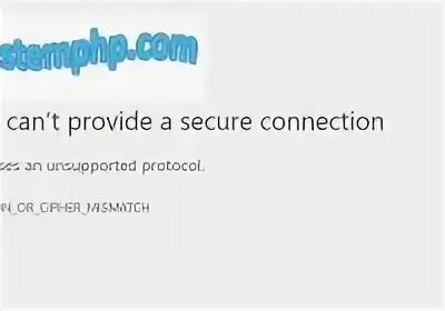 Eruz err ssl version or cipher mismatch