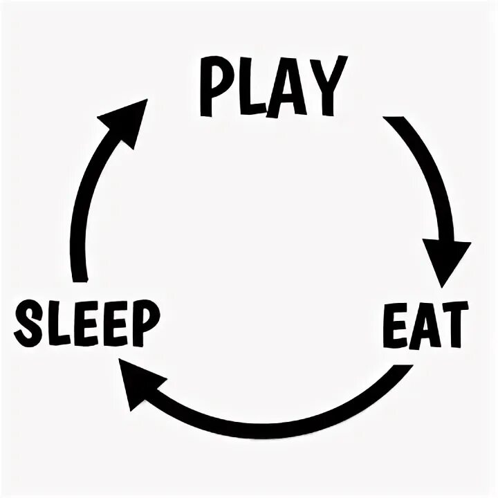 Repeat play. Eat sleep play repeat.