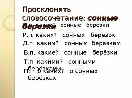 Склонения береза